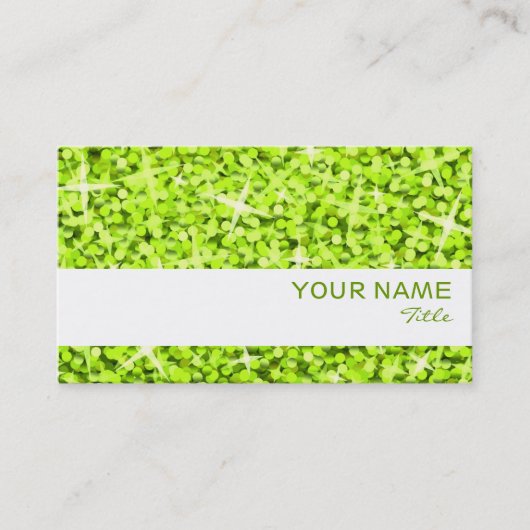 Glitz Limone, weiße Streifen Visitenkartenvorlage Visitenkarte (Vorderseite)