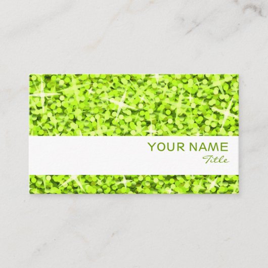 Glitz Limone, weiße Streifen Visitenkartenvorlage Visitenkarte (Vorderseite)