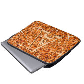 Glitz Orange "monogram" Notebookhülle 13 Zoll Laptopschutzhülle (Vorne Knopf)