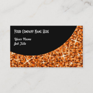 Glitz-orange schwarze Kurven-Visitenkarteschablone Visitenkarte