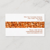 Glitz Orange Stripe Visitenkarte weiß (Rückseite)