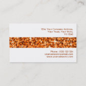 Glitz Orange Stripe Visitenkarte weiß (Rückseite)