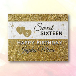 Glitz!! Personalisierter 16. Geburtstag Puzzle