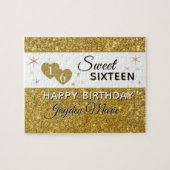 Glitz!! Personalisierter 16. Geburtstag Puzzle (Horizontal)