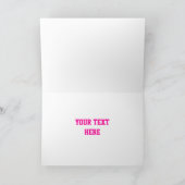 Glitz Pink 'BESTE FREUNDIN' 'Ihr Text' Grüße Karte (Innenseite)