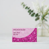 Glitz Pink Curve Visitenkartenvorlage Visitenkarte (Stehend Vorderseite)