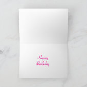 Glitz Pink 'DIVA' 'Happy Birthday' Karte (Innenseite)