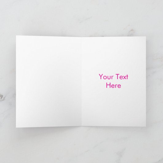 Glitz Pink dollar "$" "Your Text" greetings card Karte (Innenseite)