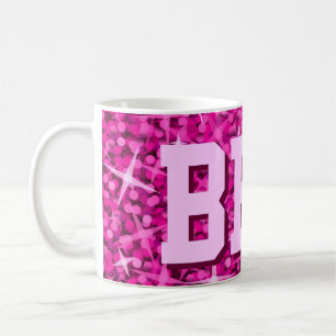 Glitz Pink drucken Tasse 'BESTE FREUNDIN'!