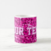 Glitz Pink druckt Tasse "Ihr Text" (Mittel)