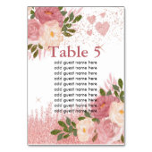 Glitz Pink Glam Glitzer Sparkle Shine Tischnummer (Vorderseite)