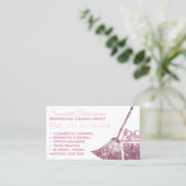 Glitz Pink Luxury Reinigungsmädchen Janitorial Visitenkarte (Stehend Vorderseite)