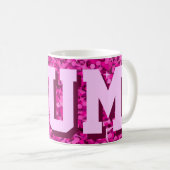 Glitz Pink "MUM"-Tasse Kaffeetasse (VorderseiteRechts)