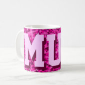 Glitz Pink "MUM"-Tasse Kaffeetasse (Vorderseite Links)