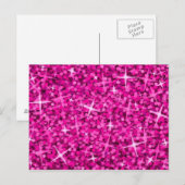 Glitz Pink Postkarte (Vorne/Hinten)