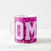 Glitz Pink Print Tasse 'OMG'! (Vorderseite Links)