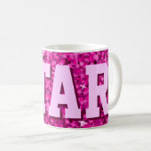 Glitz Pink Print Tasse 'STAR' (VorderseiteRechts)