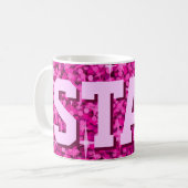 Glitz Pink Print Tasse 'STAR' (Vorderseite Links)