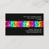 Glitz Rainbow Strip Visitenkarte schwarz (Rückseite)