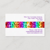 Glitz Rainbow Strip Visitenkarte weiß (Rückseite)