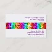 Glitz Rainbow Strip Visitenkarte weiß (Rückseite)
