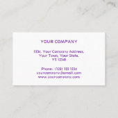 Glitz Rainbow Strip Visitenkarte weiß Rückseite (Rückseite)