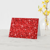 Glitz Red Greetings Card Karte (Gelbe Blume)