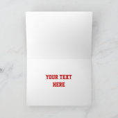 Glitz Red 'Viel Glück' 'Your Text' Karte (Innenseite)