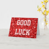 Glitz Red 'Viel Glück' 'Your Text' Karte (Gelbe Blume)