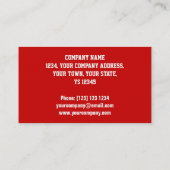 Glitz Red 'VIP PASS' Visitenkarte (Rückseite)