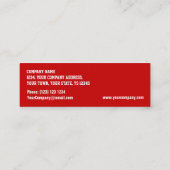 Glitz Red 'VIP PASS' Visitenkartenmagazin Mini Visitenkarte (Rückseite)