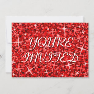 Glitz Red 'You re Invited' Einladung Weihnachten
