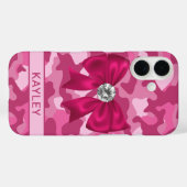 Glitz Rosa Tarndruck Personalisiert Case-Mate iPhone Hülle (Rückseite (Horizontal))