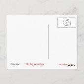 Glitz Rote Postkarte (Rückseite)