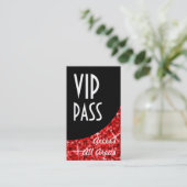 Glitz rote "VIP-Durchlauf-" Rabattkarte (Stehend Vorderseite)