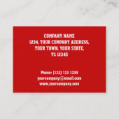 Glitz rote "VIP-DURCHLAUF" Visitenkarte mollig (Rückseite)