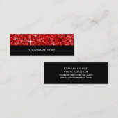 Glitz Rote Visitenkarte schwarz (Vorne/Hinten)