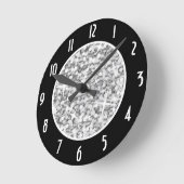 Glitz "Silver" Black 'Numbers' Uhr rund (Winkel)