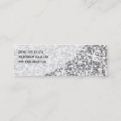 Glitz "Silver" Curve Visitenkartenmagazin Mini Visitenkarte (Rückseite)