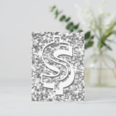 Glitz "Silver" Dollar Postkarte (Stehend Vorderseite)