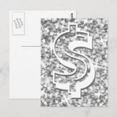 Glitz "Silver" Dollar Postkarte (Vorne/Hinten)