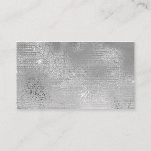 Glitz Silver Lace Visitenkarte (Rückseite)