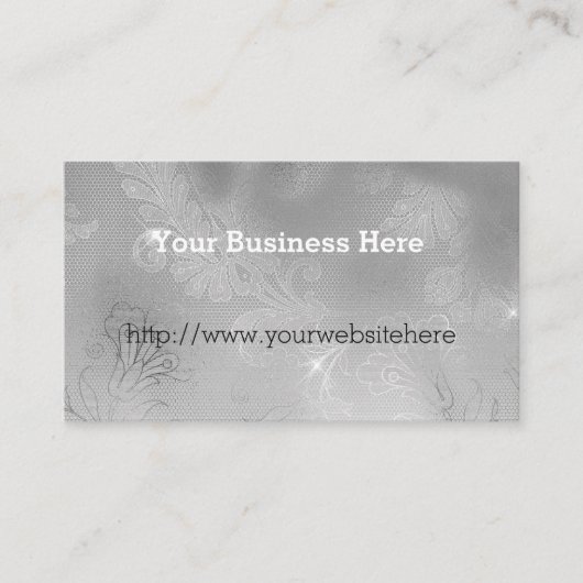 Glitz Silver Lace Visitenkarte (Vorderseite)