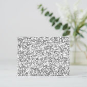 Glitz "Silver" Postkarte (Stehend Vorderseite)
