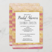 Glitz Stripes Brautparty Einladung (Vorne/Hinten)