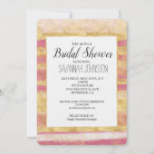Glitz Stripes Brautparty Einladung (Vorderseite)