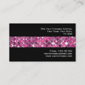 Glitz Tiles Hot Pink 1 Fliesenstreifen schwarz Visitenkarte (Rückseite)