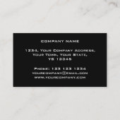 Glitz Tiles Hot Pink 1 schwarzes Rechteck Visitenkarte (Rückseite)