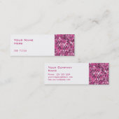 Glitz Tiles Hot Pink 1 Seite schwach weiß Mini Visitenkarte (Vorne/Hinten)