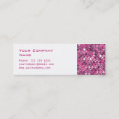 Glitz Tiles Hot Pink 1 Seite schwach weiß Mini Visitenkarte (Rückseite)